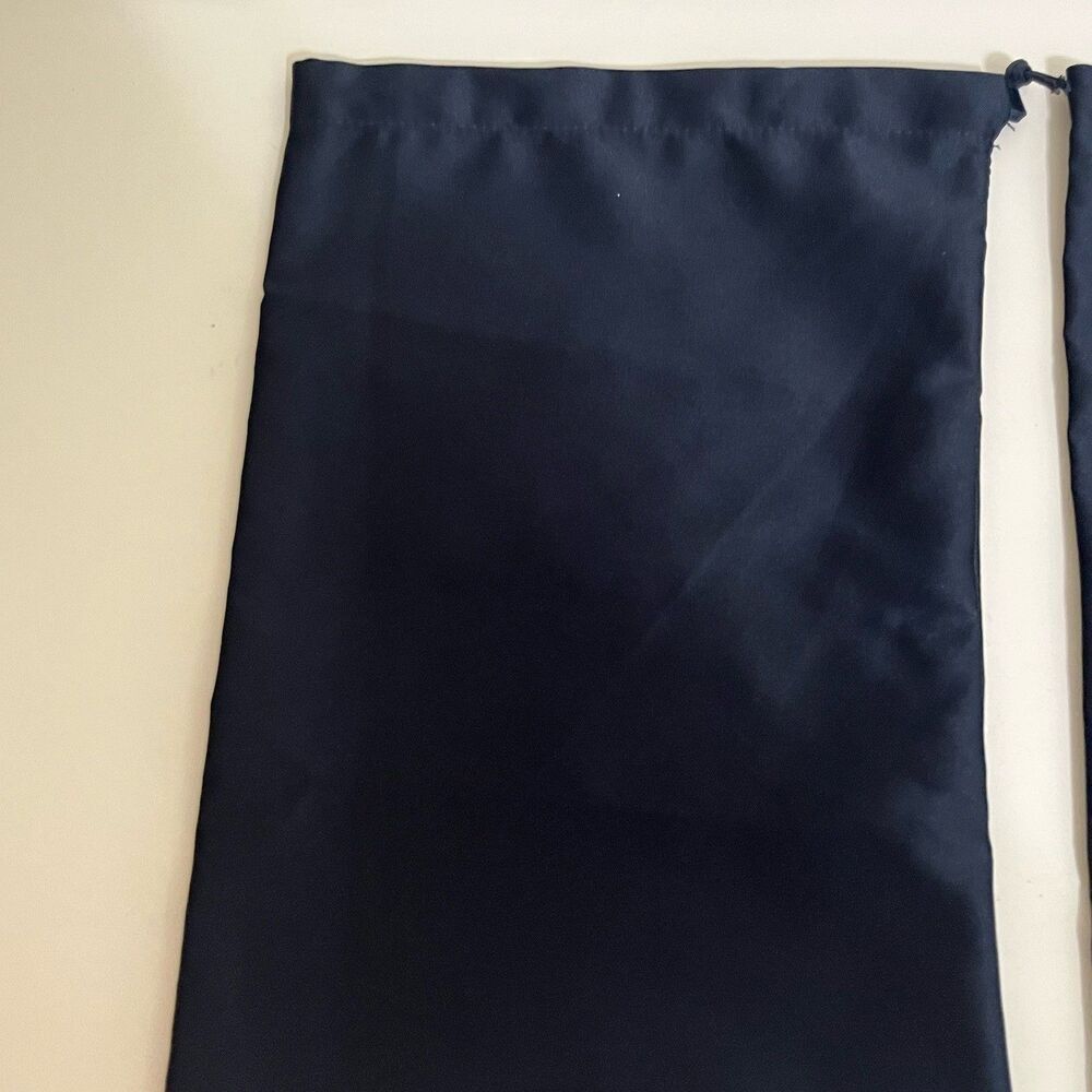 PRADA Navy Blue Satin Shoe Drawstring Dust Bags 8.5" x 13.5" Set of 2 - Picture 5 of 14